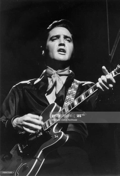 Rock And Roll Musician Elvis Presley Performing On The Elvis Comeback