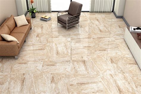 Gloss Nitco 600 X 600 Paradise Cream Glazed Vitrified Floor Tile At