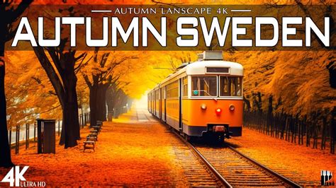 SWEDEN 4K Autumn Aerial Film Calming Piano Music Autumn Landscape