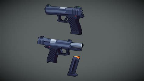 Pixel Pistol 23 Download Free 3d Model By Firewarden3d Firewarden [aed3cdc] Sketchfab