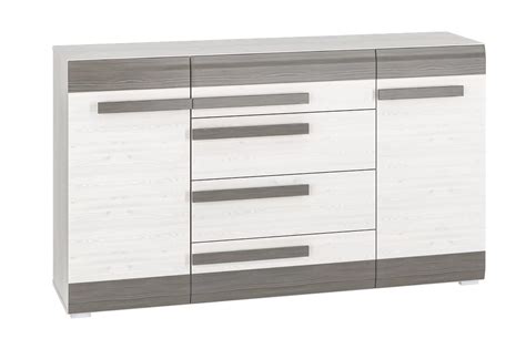 Komoda Tonemo 06 z szufladami 165 cm sosna śnieżna new grey Meble