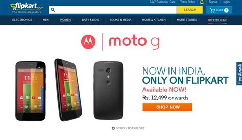 Moto G Goes Live With India Seller Flipkart, Cover Shells Discounted