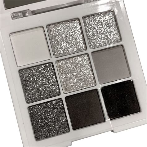 Buy Go Ho Black Grey Silver Smokey Makeup Eyeshadow Palette 9 Colors