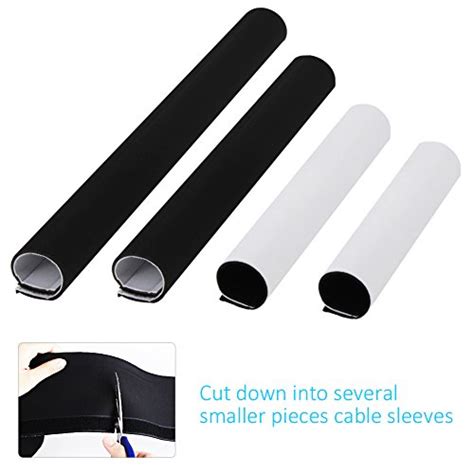 Kootek 118 Inch Cable Management Sleeves With Cable Ties Neoprene Cable Organizer Cord Cover