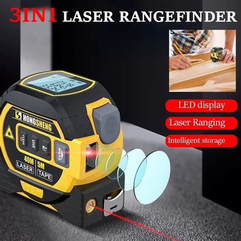 3 Em 1 Laser Tape Rangefinder Medida Infravermelho De Alta Precis O