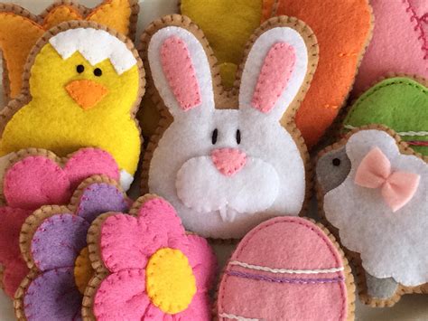 PATTERN Easter Felt Ornaments Play Food Cookies Decorations For Hand