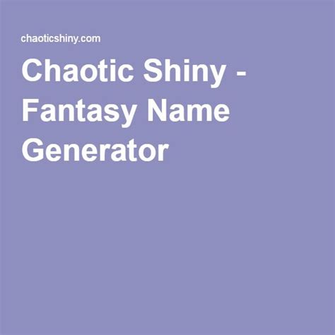 Fantasy name generator generated names – Artofit