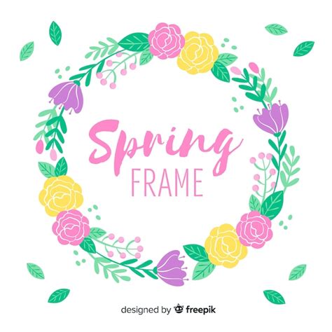 Free Vector Spring Floral Frame