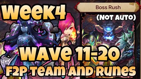 Summoners War Boss Rush Event Week Wave F P Team And Runes Not