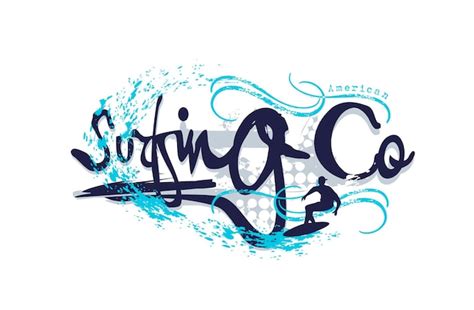 Premium Vector Surfing Beach Typography T Shirt Design Vector