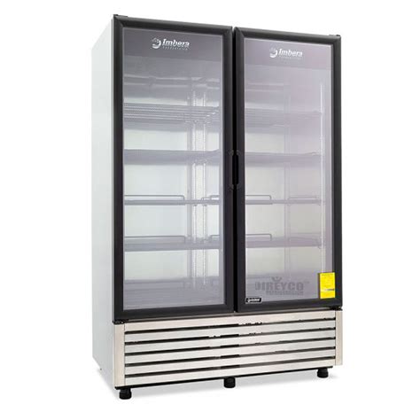 Refrigerador Imbera Vrd Acero Inoxidable Doble Puerta De Cristal