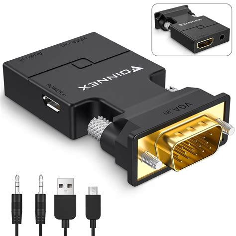 Adaptateur VGA vers HDMI avec Audio VGA Mâle a HDMI Femelle