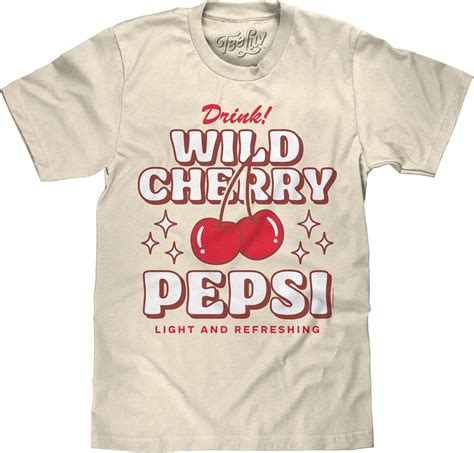 Amazon Tee Luv Men S Drink Wild Cherry Pepsi 70s Soda Logo Shirt