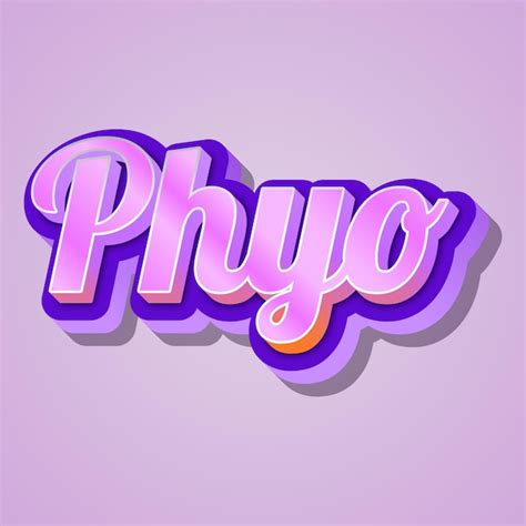 Premium Photo Phyo Typography 3d Design Cute Text Word Cool