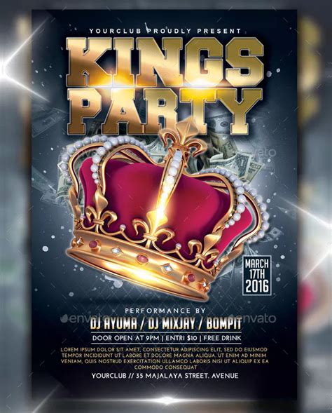 Kings Party Flyer Template - 19+ Free & Premium Download