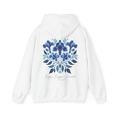 Kappa Kappa Gamma Hoodie Boho Flowers Sorority Hoodie Kkg Trendy