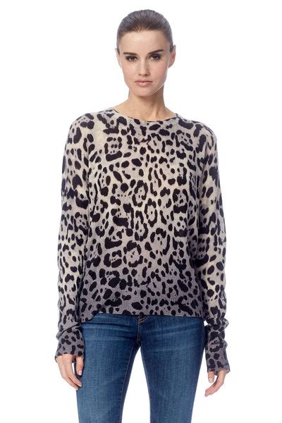 Womens Juliana Cheetah Print Cashmere Pullover 360cashmere