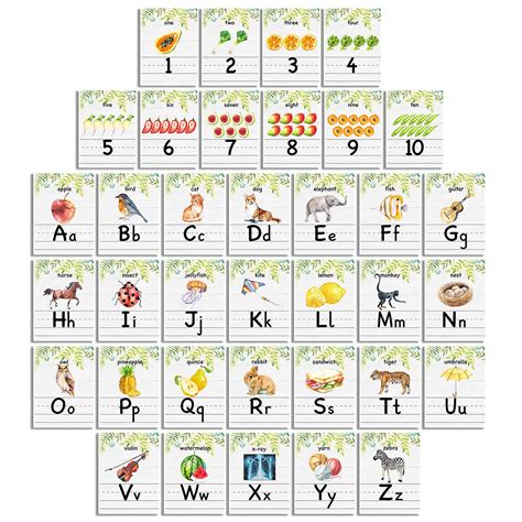 Buy 36 Classroom Alphabet Bulletin Board Set Alphabet Line for ...