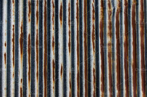 Corrugated metal sheet for background ~ Abstract Photos ~ Creative Market