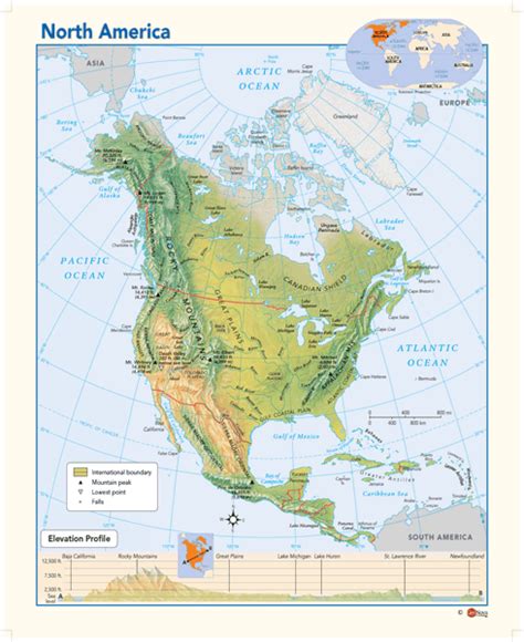 Elevation Map Of North America - Maping Resources