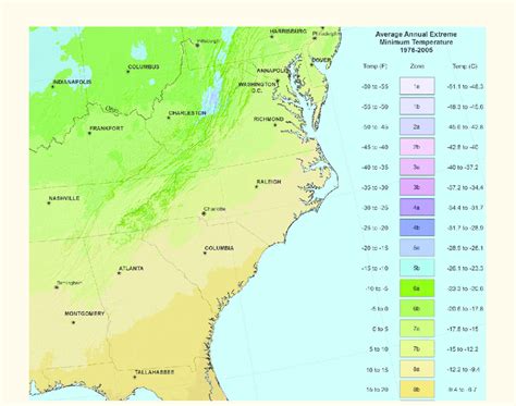 The Usda Plant Hardiness Zone Maps Depict Average Annual Minimum Download Scientific Diagram