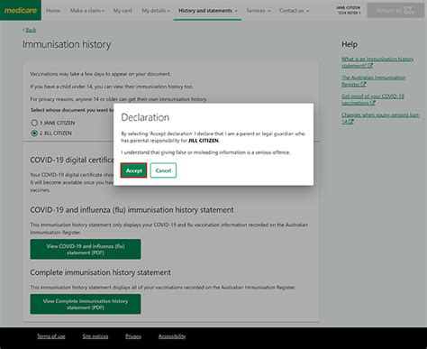 Medicare Online Account Help Get An Immunisation History Statement