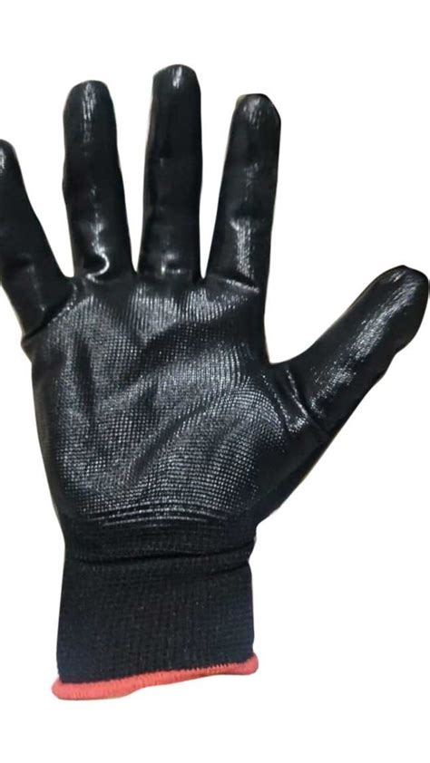 Black Pu Coated Hand Gloves At Rs Pair Pu Coated Glove Id