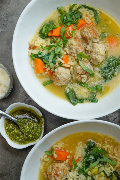 Spring Minestrone With Chicken Meatballs Shutterbean