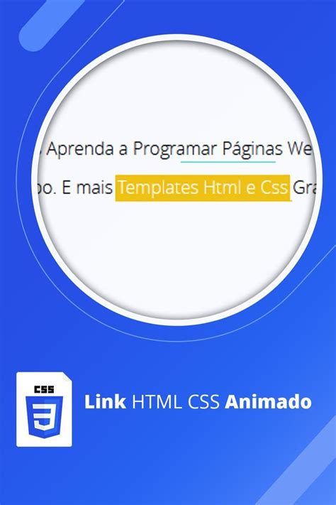 Link HTML CSS animado Animação de Link sublinhado Neste tutorial