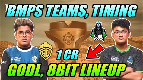 Bmps 96 Teams List Timing 🔥 Godl 8bit Lineup 😮 Bmps Details Youtube