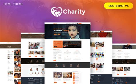 Charity : Crowd fund, Non Profit Website Template | Website template ...