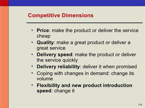 🎉 Competitive Dimensions Of Operations Management Competitive