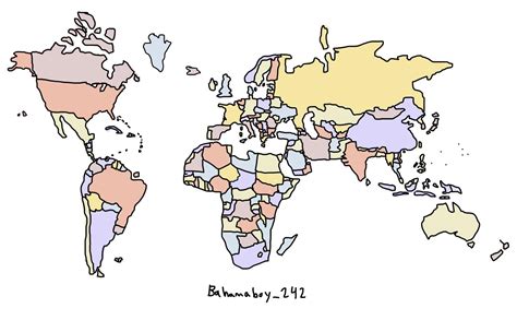 Drew A World Map From Memory Rmaps