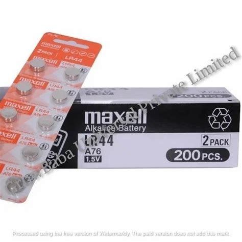 Maxell Lr44 1 5volt Lithium Coin Cell Battery Non Rechargeable At 7