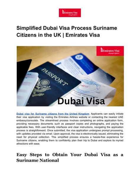 Ppt Simplified Dubai Visa Process Suriname Citizens In The Uk Emirates Visa Powerpoint