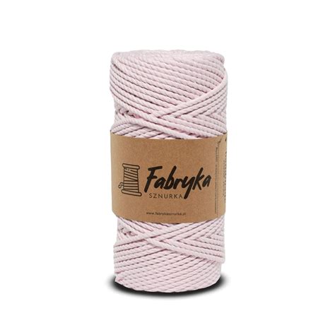 Sznurek Do Makramy 3PLY Pudrowy 5mm Fabryka Sznurka