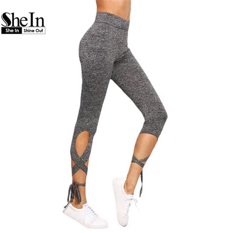 Shein Women Pants Trousers For Ladies New Style Plain Light Grey High