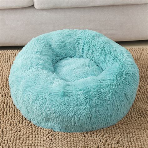 Round Cat Beds House Soft Long Plush Pet Bed For Dog Bed Basket Pet