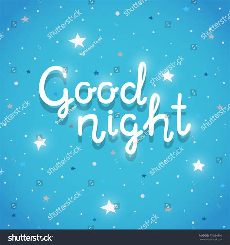 Phrase Good Night Poster Hand Drawn Stock Vector Royalty Free 775568896 Shutterstock