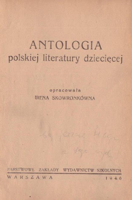 ANTOLOGIA polskiej literatury dziecięcej Antykwariat Filar