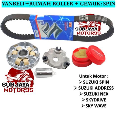 Jual Paket CVT Vanbelt Rumah Roller Set Komplit SPIN 125 Skydrive