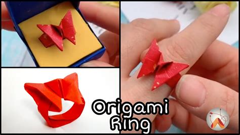 Origami Butterfly Ring Easy Paper Ring Origami Paper Ring Easy