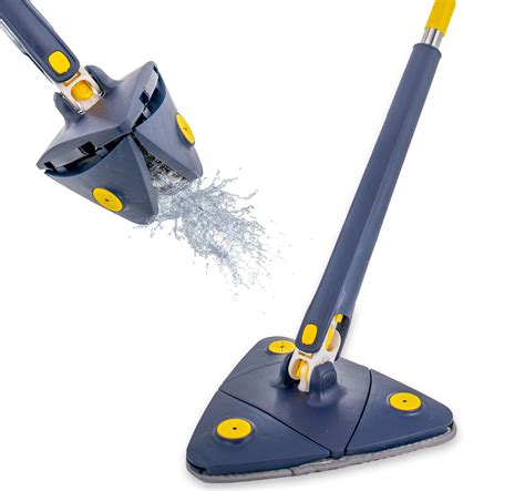 360 Rotatable Triangle Cleaning Mop Microfiber Self Wringing Wet And Dry Floor Mop With Swivel