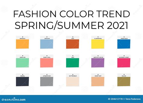 Fashion Color Trend Spring Summer Trendy Colors Palette Guide