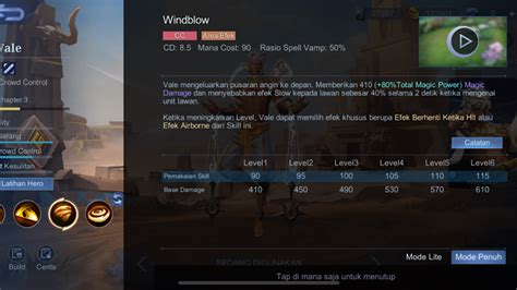 Windblow Yaitu Skill Kedua Vale Adalah Skill Yang Memberikan
