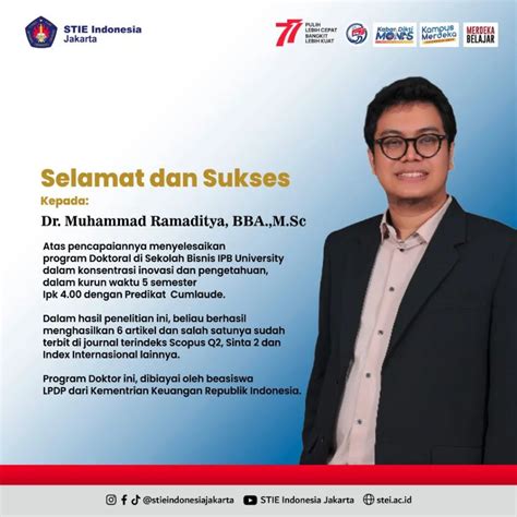 SELAMAT DAN SUKSES STIE INDONESIA JAKARTA