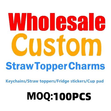 Custom Straw Cover Topper Personal Custom Straw Topper Charms Fashion