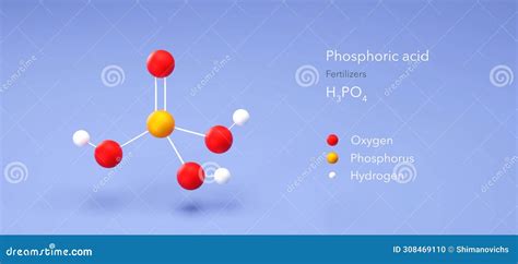 Phosphoric Acid Molecule Molecular Structures Fertilizers 3d Model