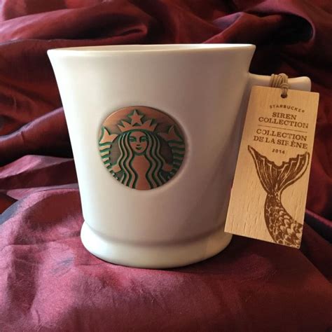 NEW Starbucks Siren Mermaid Mug Copper Logo Ceramic Cup Anniversary