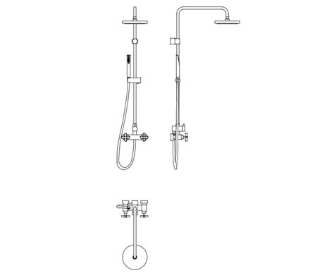 Bathroom Shower All Sided Elevation Cad Bock Details Dwg File Cadbull